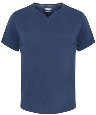 Blend BHBtee Herren T-Shirt Shirt mit V-Ausschnitt 100% Baumwolle Regular fit, Größe:6XL, Farbe:Dress Blues (194024)