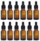 JeiYangYaa 12pc*10ml Amber Glass Dropper Bottle for Essential Oils & Perfumes