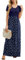 GRECERELLE Womens Maxi Dress Summer Casual Ladies Short Sleeve Crew Neck Long Dresses with Pocket for Daily, Holiday, Travel, Maternity (Polka Dots White Navy, XXXL)