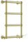 Harley Brushed Brass Electric Traditional Heated Towel Rail Bathroom Radiator Heater - Fixed Temperature PTC Element - 500mm (w) x 750mm (h) - 300 Watts
