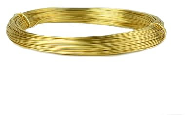 Aluminium-Draht, Ø 1 mm, 10 m oder 60 m Länge, verschiedenen Farben (Gold, 60m)