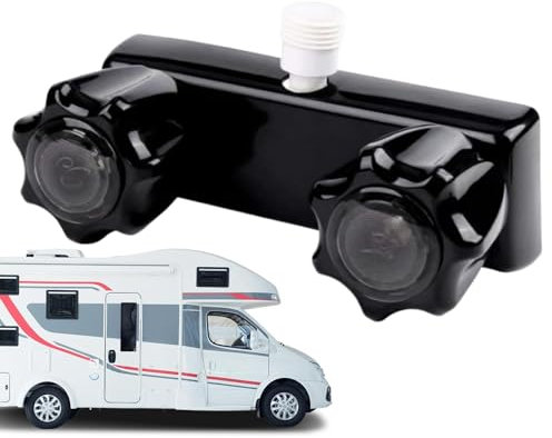 Veeteah Grifo de ducha con mando a distancia, grifo de ducha con regulador de ducha, grifo de ducha externo con 2 botones para el uso diario en viajes