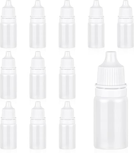 salbsever 15 Stück Tropfflaschen 10ml Liquid Flaschen Plastikflaschen Dropper Bottle Leere Quetschflasche mit Schraubverschluss Transfer Pipette Messbecher