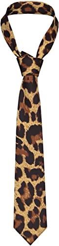 shgwehh Herren-Krawatte, Business-Krawatte für Herren, cooler Geparden-Leopardenmuster, modische Krawatte, schmale Krawatte für Herren, Weihnachten, Hochzeit, Business, formelle Party (145 x 8 cm),