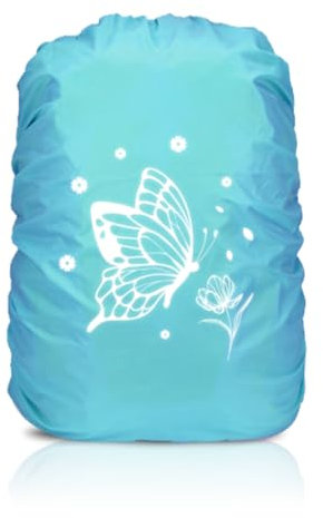 Regenschutz Rucksack, 35L Regenschutz Schulranzen, Reflektierender Rucksack Überzug Wasserdicht, Regenüberzug Rucksack, Reflektor Rucksack Cover, Backpack Rain Cover für Jungen Mädchen Schulanfänger