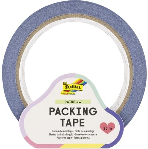 folia 55024 - Paketband RAINBOW, 4,8 cm x 25 m, buntes Klebeband in Regenbogenfarben, zum Verzieren und Dekorieren