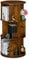 Relaxdays Bücherregal drehbar, 15 Fächer, H x D: 104 x 50 cm, Industrial, Drehregal für Bücher & DVDs, Bücherturm, braun