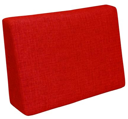 POKAR Palettenkissen Palettenauflagen mit abnehmbarem Bezug Palettenauflage Palettenmöbel Palettensofa, Seitenkissen 60x40, Rot