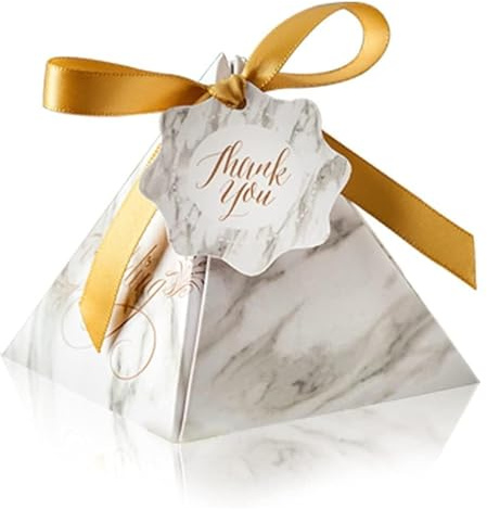 Hochzeitsbevorzugungsboxen, Partytüten, Hochzeitsbevorzugungsboxen, leichte, luxuriöse, kreative dreieckige Pyramide, Hochzeitsbevorzugungen, Süßigkeitenboxen, Partybox, Schokoladenpapierbox