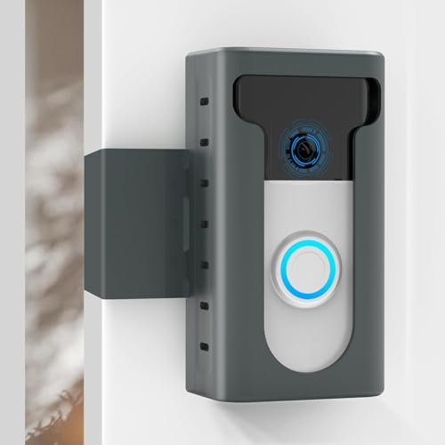 KIMILAR 2024 Upgrade Anti-Theft Video Doorbell Mount, Not Block Doorbell Motion Sensor, Adjustable No-Drill Mounting Bracket Wedge Holder Accessories for Home Rentals Office Room