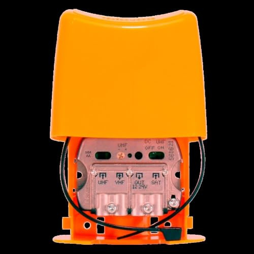 Amplificateur de Signal TV, 12/24 V, 3 entrées, 1 Sortie, pour améliorer la réception et la Distribution des signaux de télévision.