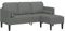 vidaXL L-förmiges Ecksofa Dunkelgrauer Stoff 3-Sitzer für Wohnzimmer Stabiler Buchenholzrahmen mit abnehmbaren Kissen Modernes Design Stilvoll Langlebig Platzsparend