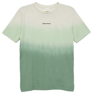 s.Oliver Baumwollshirt in Batik-Optik mit kleinem Schriftprint