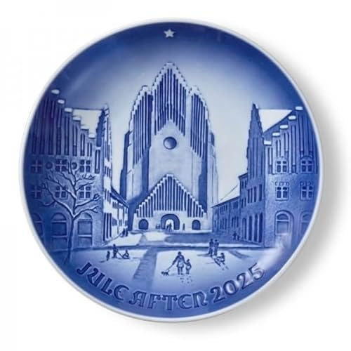 Bing & Grøndahl Piatto Natalizio Blu Collezionabile Piatto 2025 diametro 18 cm