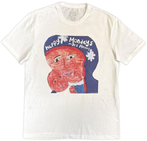 Rock Off officially licensed products Happy Mondays Yes Please T Shirt XXL White