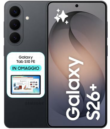 Samsung Galaxy S26+, 512GB, Black [Versione italiana] | 3 anni di Garanzia, Smartphone AI, Processore Avanzato, Assistente Foto, Creative Studio, Camera 50 MP, 4900 mAh