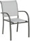 Hespéride - Fauteuil de Jardin Empilable Piazza Galet et Graphite Anti-Rouille Léger, Rangement Facile Mobilier d'Aménagement pour Terrasse, Balcon