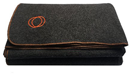 Orion Outpost Trading Co. Vestige Militär-Wolldecke, 2 kg, 167,6 x 213,4 cm, Grau / Orange
