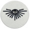 All Seeing Eye Round bestickter Freimaurer-Aufnäher, 3,8 cm Durchmesser, Weiß / Schwarz