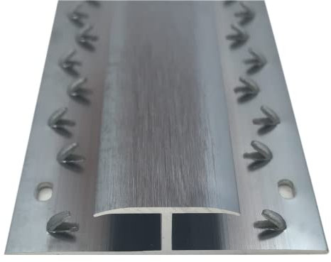 Grandismo® Heavy Duty - Carpet to Carpet - Gripper Trim Threshold Strip - Metal Doorbar - Brushed Grey