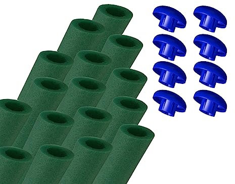 walexo 16 x Trampolin Schaumstoff Schaumstoffabdeckung für 8 Stangensysteme (92 cm, Grün)