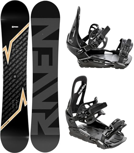 Snowboard Set: Snowboard Raven Pulse + Bindung Raven s230 (163cm Wide + s230 Black M/L)