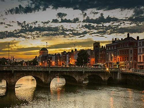 XiuTaiLtd Jigsaw Puzzle Dublin Ireland 1000 Pieces,75X50Cm, For Friends