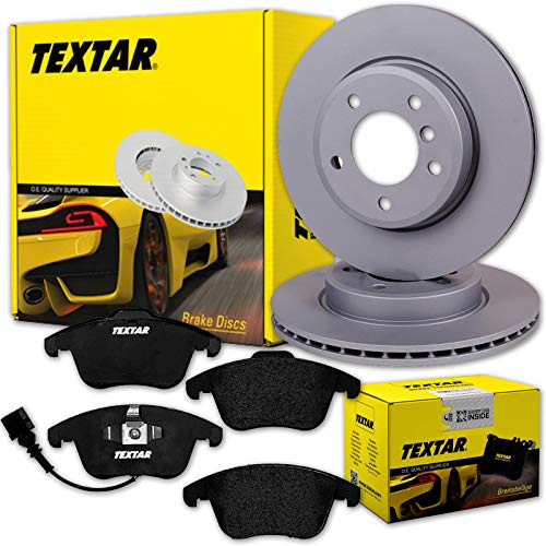 Textar Bremsscheiben 312mm + Beläge vorne | 92120505 + 2433301 Kompatibel mit Alhambra (710, 711),Q3 (8UB, 8UG), (7N1, 7N2), (5N_)