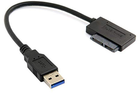Cable adaptador USB 3.0 a 7 + 6 13 pines Slimline SATA portátil CD/DVD ROM