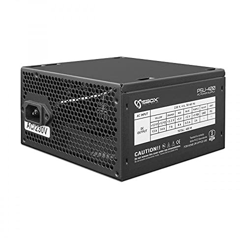 SBOX 268111 Computer Netzteil 400W ATX Lüfter 12cm Schwarz