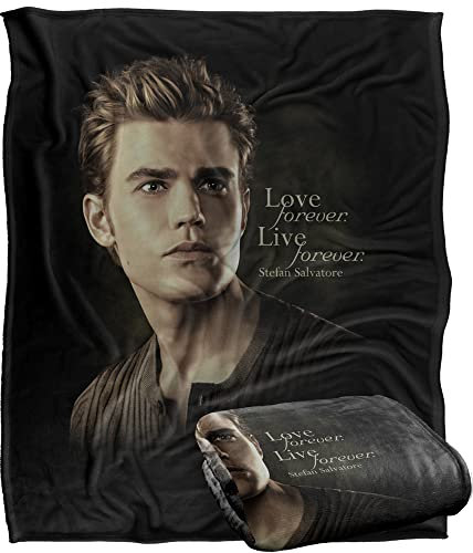 VAMPIRE DIARIES Stefan (Wesley) Silky Touch Kuscheldecke, superweich, 152 x 127 cm