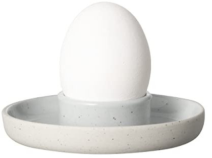 blomus -SABLO- 2er Set Keramik Eierbecher mit Ablage, stapelbarer Eierhalter, Eierständer, Frühstücks Ei Becher, spülmaschinenfest, bruchfest, Farbe Cloud Material Keramik (64273)