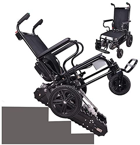 MJZYP Sedia a Rotelle Elettrica Montascale per Disabili Anziani, Sedia per Evacuazione delle Scale, Montascale Mobile a Cingoli Carrozzina per Arrampicata su Scala Elettrica per Anziani e Disabili
