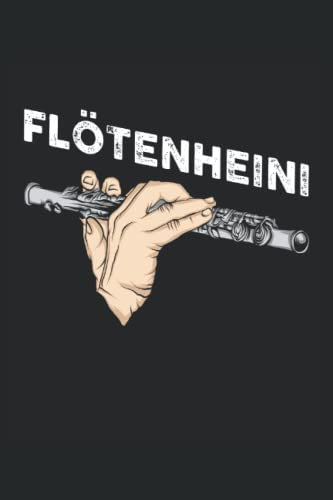Flötenheini: Querflöten Notizbuch Tagebuch | DIN A5 | Liniert | 120 Seiten