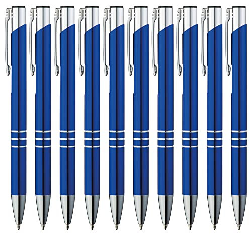 GIMEI Kugelschreiber, Blau, 50 Stück, einfaches und flüssiges Schreiben, elegant, mit blauer Tinte