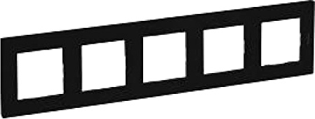 Abdeckrahmen 5-fach Rahmen Steckdosenrahmen Rahmen für Steckdosen 86 x 370 mm schwarz Legrand Niloe Step Unterputz