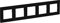 Abdeckrahmen 5-fach Rahmen Steckdosenrahmen Rahmen für Steckdosen 86 x 370 mm schwarz Legrand Niloe Step Unterputz