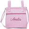 Bolsa panera de algodón vichy personalizada con nombre bordado - Bolso carro - Talega carrito de bebé - Nenel (Azul empolvado)