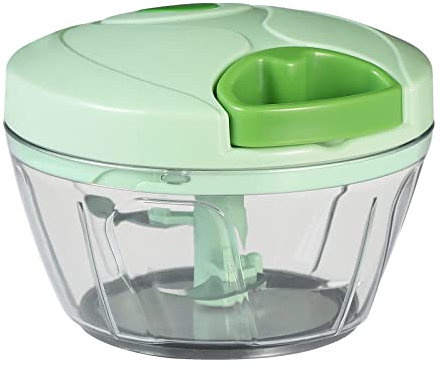 Cambom Manual Food Chopper Hand Chopper, Hand Pull String Vegetable Chopper Onions Chopper, Durable BPA free food safe material (2 Cup-Green)