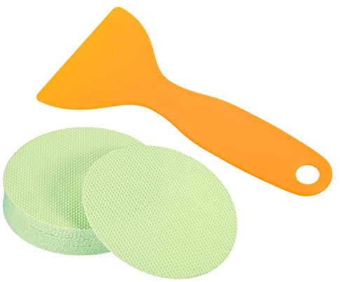 PATIKIL 3.1 Zoll Dia Anti Rutsch Griff Band, 20-Pack fluoreszierende Traktionsstreifen rund mit Schaber für Treppen Wanne TOILET, Hellgrün