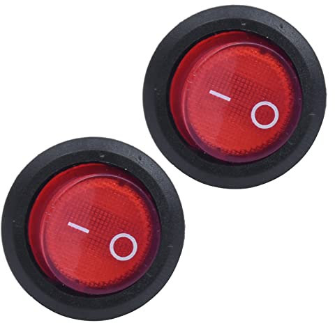 3X Interruttore A Bilanciere Bipolare ON OFF Rosso 3 Pin 220V