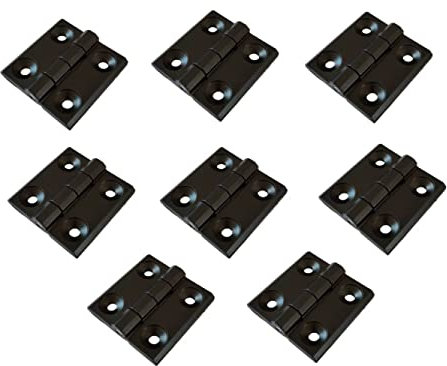 Metallscharnier 40x40mm schwarz Klappscharnier Scharnier Anschraubscharnier Scharniere für Garten, Boot oder Maschinenbau. Diese Scharniere sind vielseitig einsetzbar 8 Stück