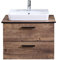 Pelipal Quickset 374 Waschtisch mit Unterschrank, Holzwerkstoff, Eiche Ribbeck quer NB, 61,6x73x44,5 cm