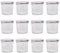 Argon Tableware 12x 150ml Pots de Confiture en Verre avec Couvercles Argentés - Vide Couvercle à Pas de Vis Cuisine Nourriture Miel Pimenter Conservation Mise en Conserve Stockage Ensemble