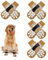 4 Paar Anti-Rutsch Socken für Hunde, Einstellbare Indoor-Hundegriff-Socken mit Riemen, Hundesocken für Hartholzböden, Hundesocken Anti Rutsch, Hundesocken für Hunde im Innenbereich im Freien (L)
