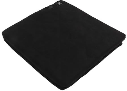 Haofy Beheiztes Stuhlkissen, Elastisches Band, Beheiztes Kissen, Memory-Schaum-Pad, 3 Modi, Temperatur Einstellbar, für Camping Am Strand (Black)