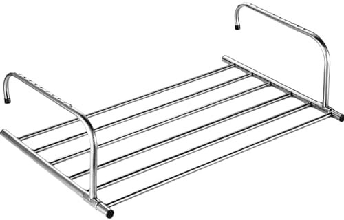 LoJax Stendibiancheria da Balcone in Acciaio Inossidabile, stendibiancheria Portatile da Esterno, asciugatrice, Accessori per la casa, Vestiti