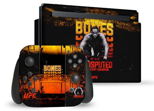 Head Case Designs Offizielle UFC Schwergewichts Champion Jon Jones Vinyl Haut Gaming Aufkleber Abziehbild Abdeckung kompatibel mit Nintendo Switch Console & Dock & Joy-Con Controller Bundle