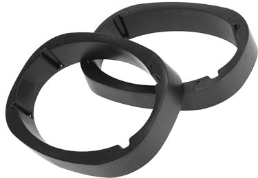 Partuto 2Pcs Universal Speaker Spacer Mounting Ring Adapter for 6x9 Speaker Plastic 46mm Thickness Black Hollow Replacement