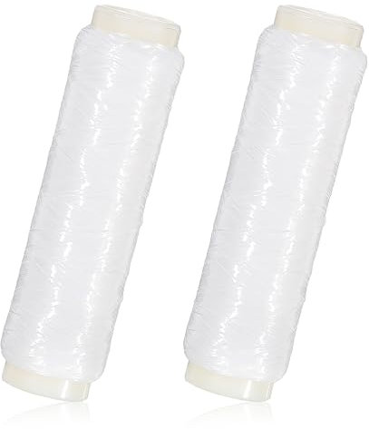 Molain Filo da pesca in nylon elastico invisibile magico filo da pesca 0,2 mm di lunghezza 656 metri per bobina di lenza da pesca elastica trasparente custodia da pesca, confezione da 2